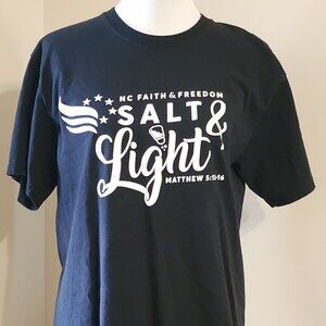 N.C. FAITH & FREEDOM SALT & LIGHT MATTHEW 5:13-16 T-shirt Size Medium Unisex